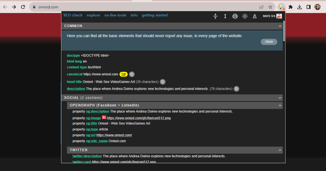Meta SEO Inspector Chrome Extension
