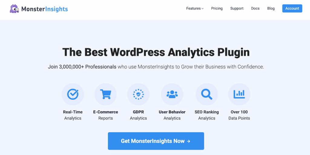 MonsterInsights homepage