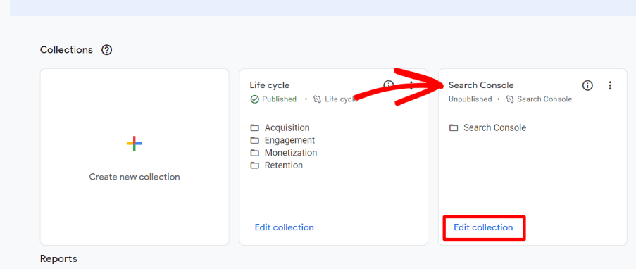 Search Console Collection GA4 - MonsterInsights Search Console Collection GA4
