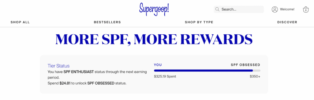 Tiered loyalty program example