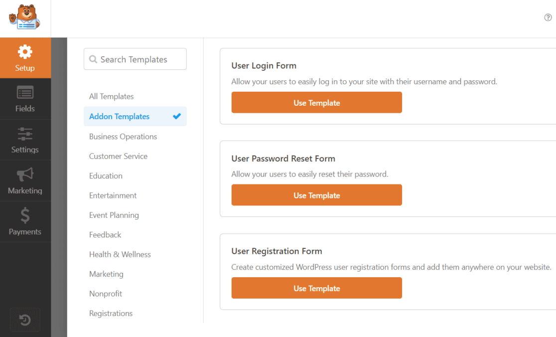 User registration addon form templates - MonsterInsights User registration addon form templates