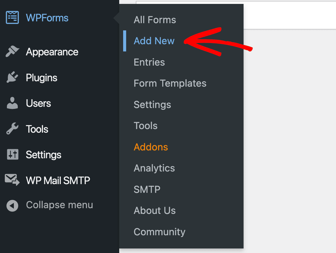 wpforms-add-new - MonsterInsights WPForms Add New
