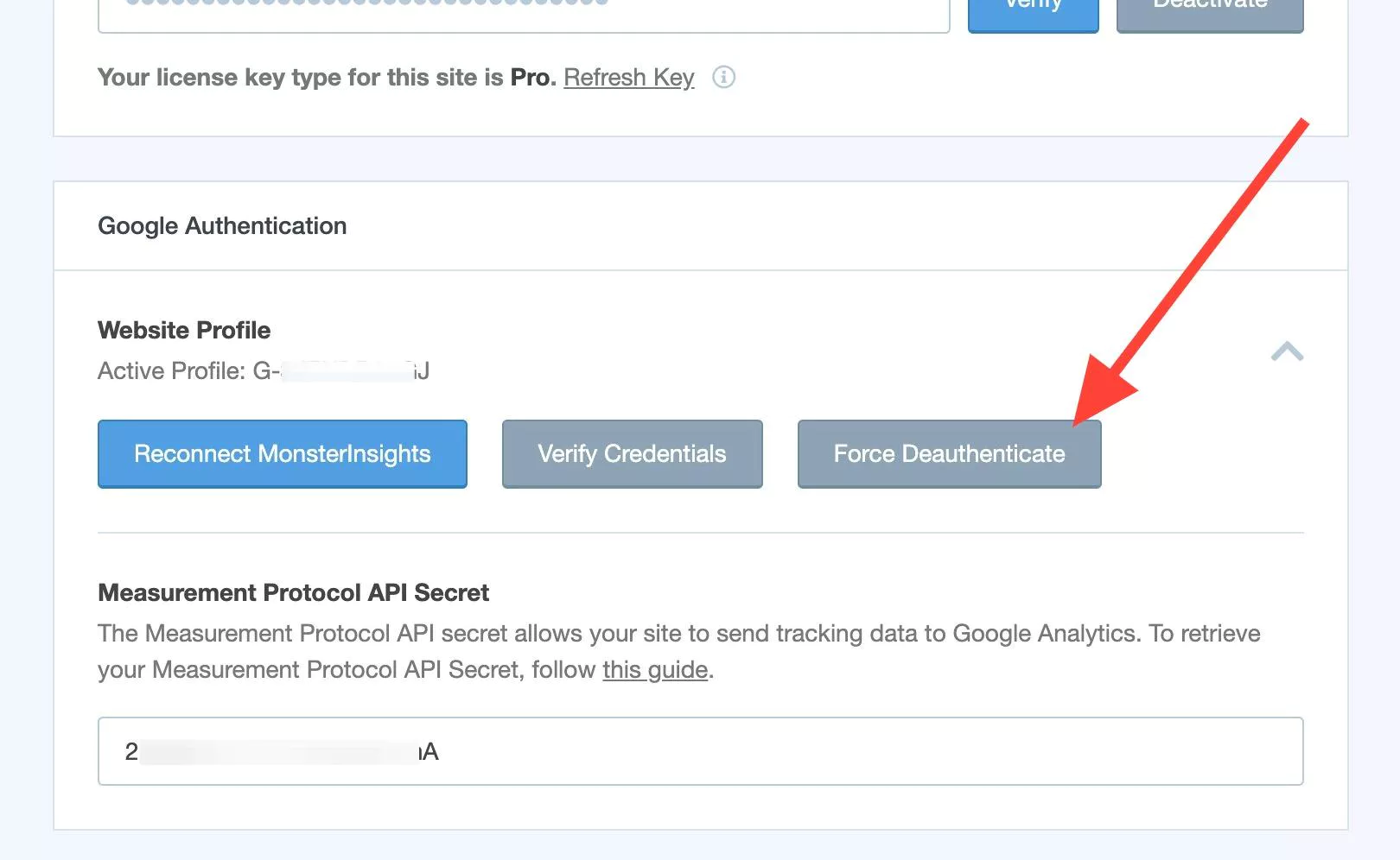 mi-force-deauthenticate - MonsterInsights